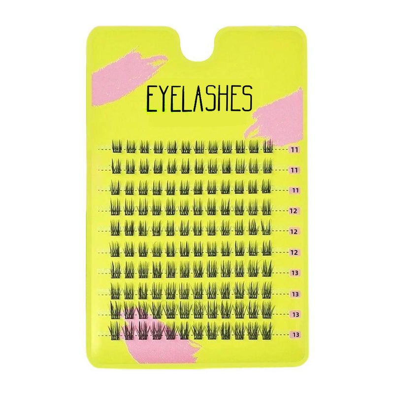 False eyelashes 9-14mm, single cluster grafting, thick, natural, curled, and fluffy eyelashes